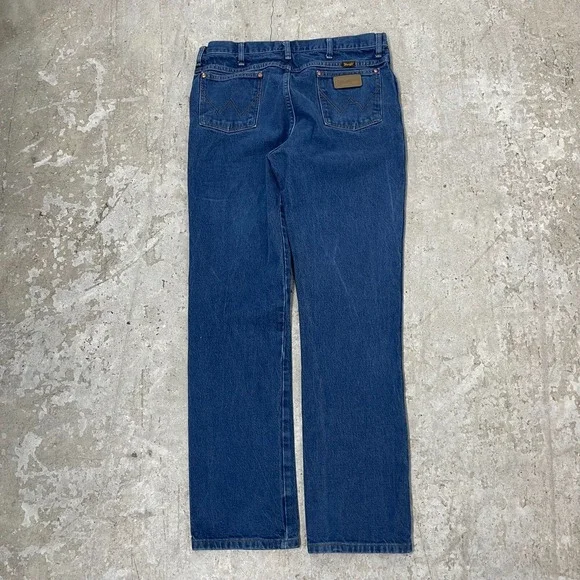 Wrangler Jeans 36x33 Blue Pants 936 Cowboy Western‎ Faded Denim Tag 36x34 B849 - Picture 2 of 14